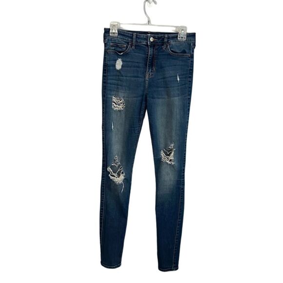 Hollister women’s juniors skinny high rise stretch jeans size 27 x 32 size 5 L - Picture 1 of 13